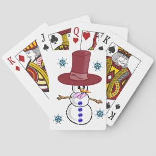 Uppspelningskortsdäck i snögubbe casinokort