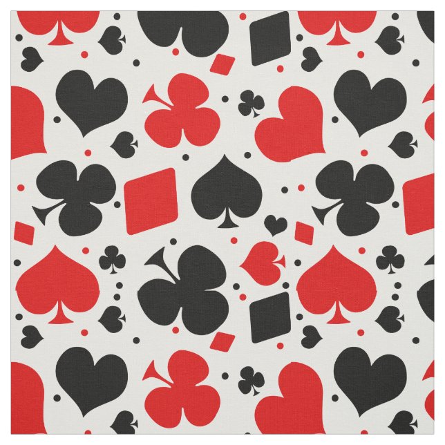Uppspelningskortsymboler för kasino Poker Mönster Tyg (Provkarta)