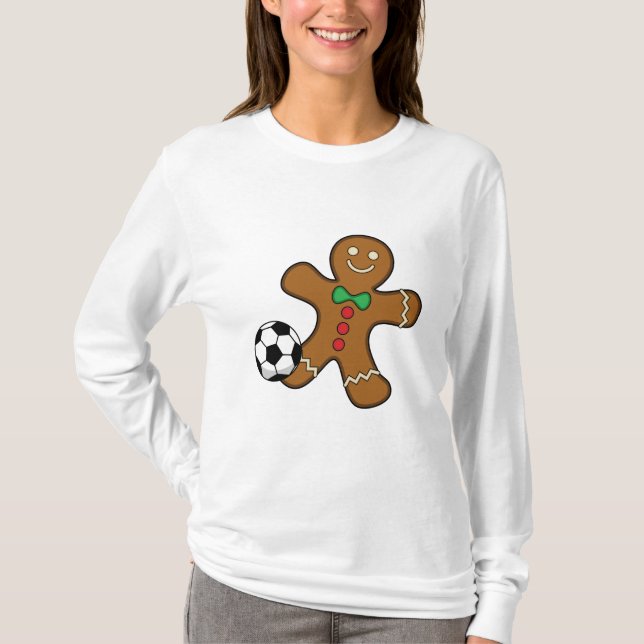 Uppspelningslist för pepparkaksgubbe t shirt (Framsida)