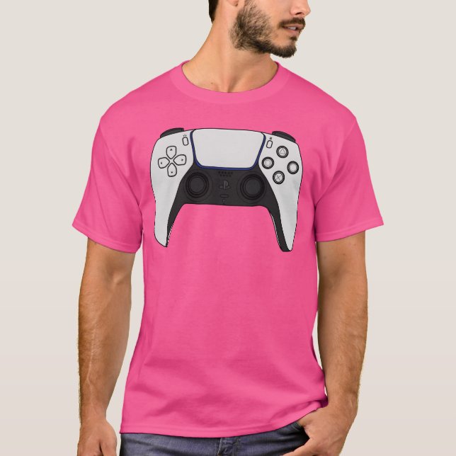 Uppspelningsstation 5 Spelstyrenhet för tecknad T Shirt (Framsida)