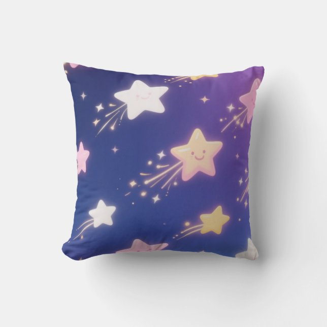 Uppspelningsstjärnor Mönster,Glowing Celestial Kudde (Framsida)