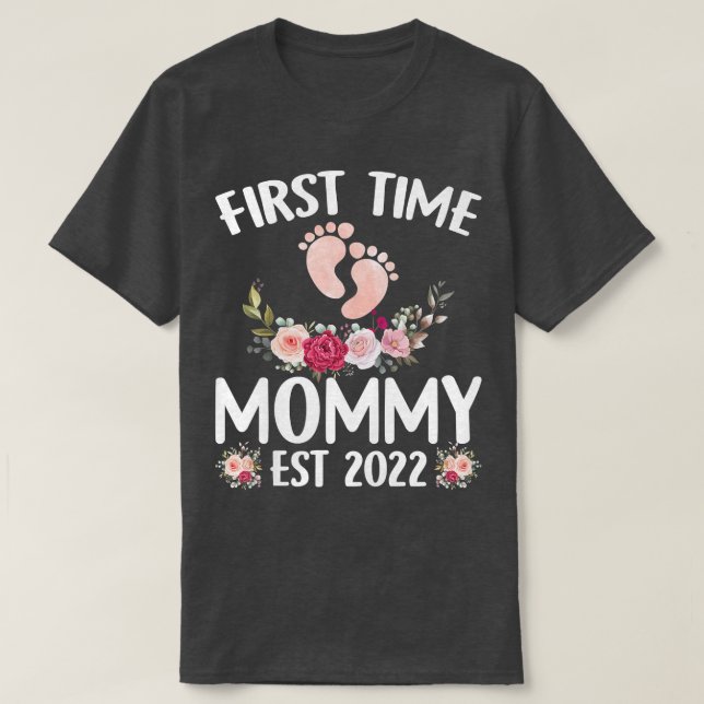 Uppst för första Mamman för kvinnor T Shirt (Design framsida)