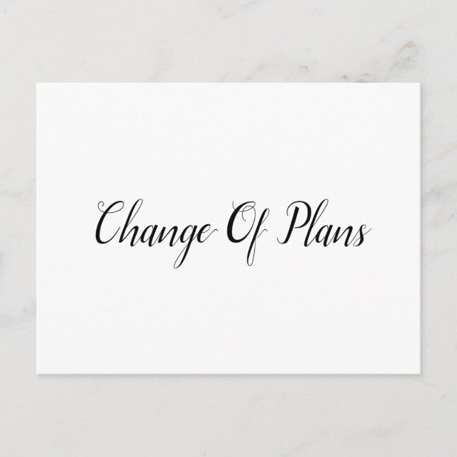 Uppställd Bröllop Meddelande Vykort (Framsida)