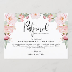 Uppställd evenemangsanslag, Blush Floral Inbjudningar