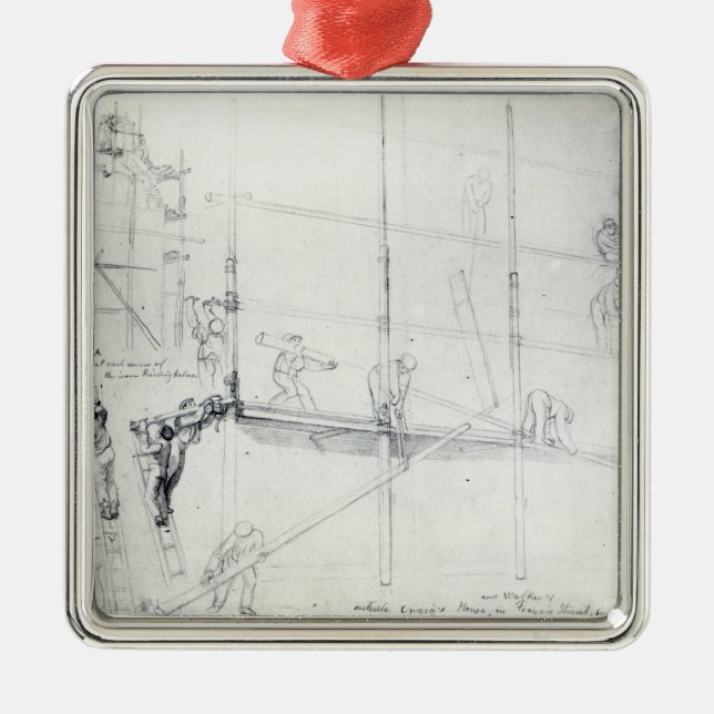 Uppställningmaterial till byggnadsställning julgransprydnad metall (Framsidan)