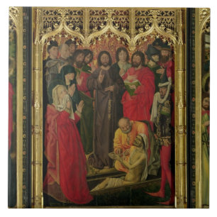 Uppståndelse av den Lazarus triptychen; Lyfta av Kakelplatta