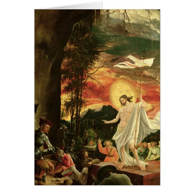 Uppståndelse av Kristus, 1518 Hälsningskort (Framsidan)