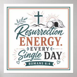 Uppståndelse Energi Varje Dag Motiverande Poster