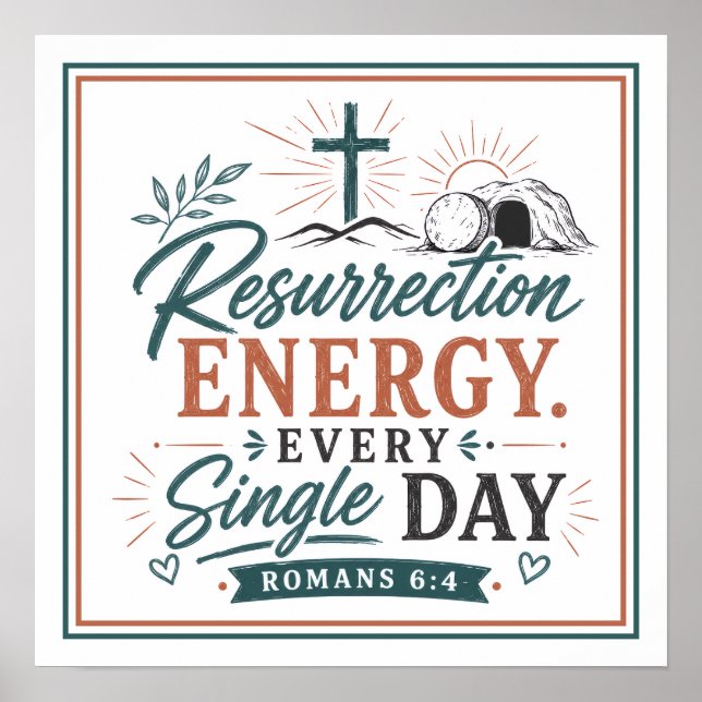 Uppståndelse Energi Varje Dag Motiverande Poster (Framsidan)