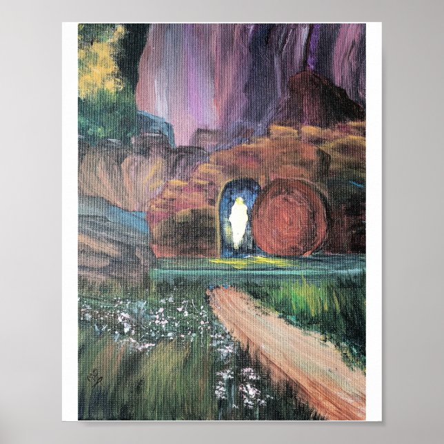 Uppståndelsemorgon Akryl Original Konst Poster (Framsidan)