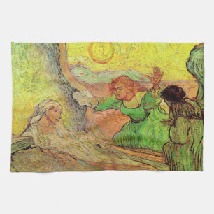 Uppståndelsen av Lazarus av Vincent van Gogh Kökshandduk