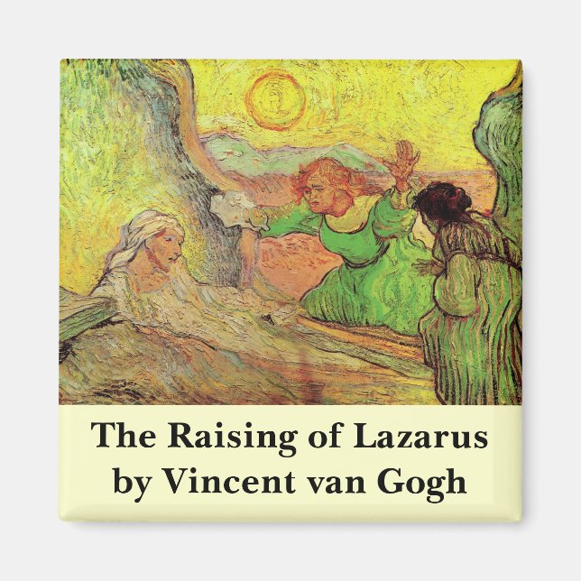 Uppståndelsen av Lazarus av Vincent van Gogh Magnet (Framsidan)