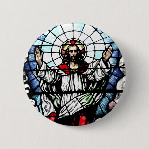Uppståndelsen av vår Lord (målat glass) Knapp