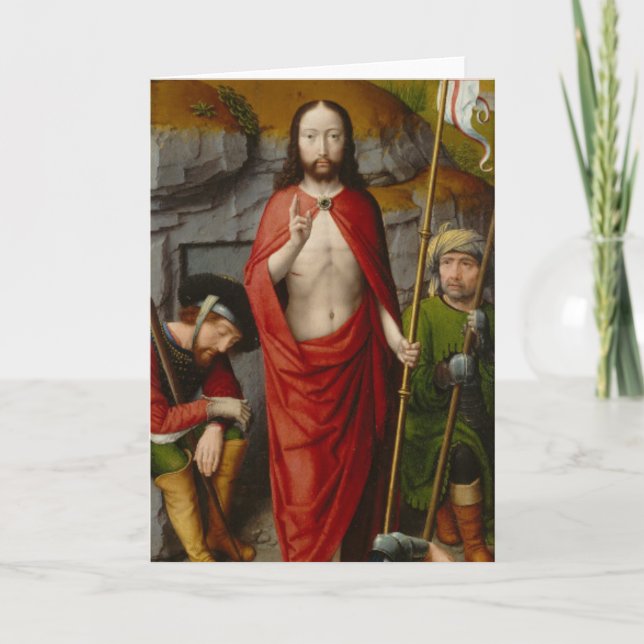 Uppståndelsen, med vallfärdar av Emmaus Helgkort (Framsida)