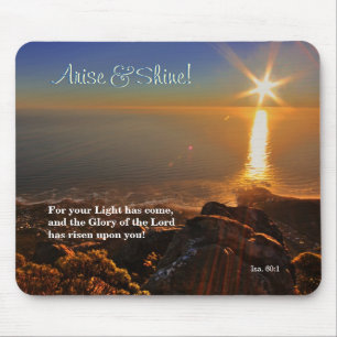 Uppstår & sken! Mousepad för Isaiah 60:1Scriptur Musmatta
