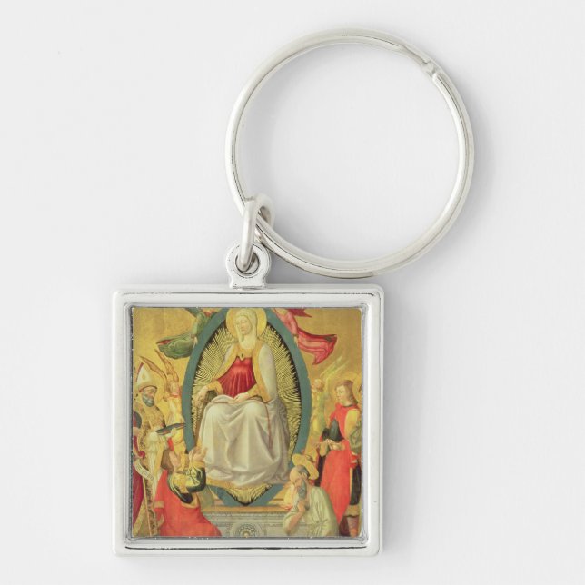 Uppstigning av oskulden, 1465 fyrkantig silverfärgad nyckelring (Framsidan)