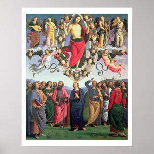 Uppstigningen av Kristus, 1495-98 (olja på panel) Poster