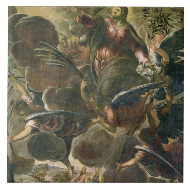 Uppstigningen av Kristus (frescoen) Kakelplatta (Framsidan)