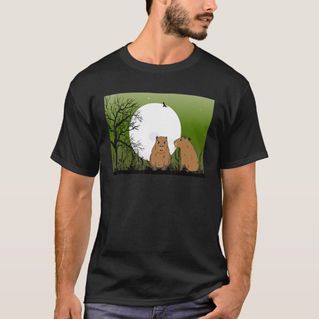 Uppstoppad Kapybara Capy Bara Capibara Uppstoppad  T Shirt (Framsida)