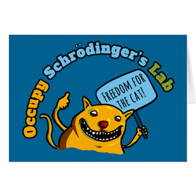 Uppta Schrodingers labb Hälsningskort (Framsidan Horizontal)