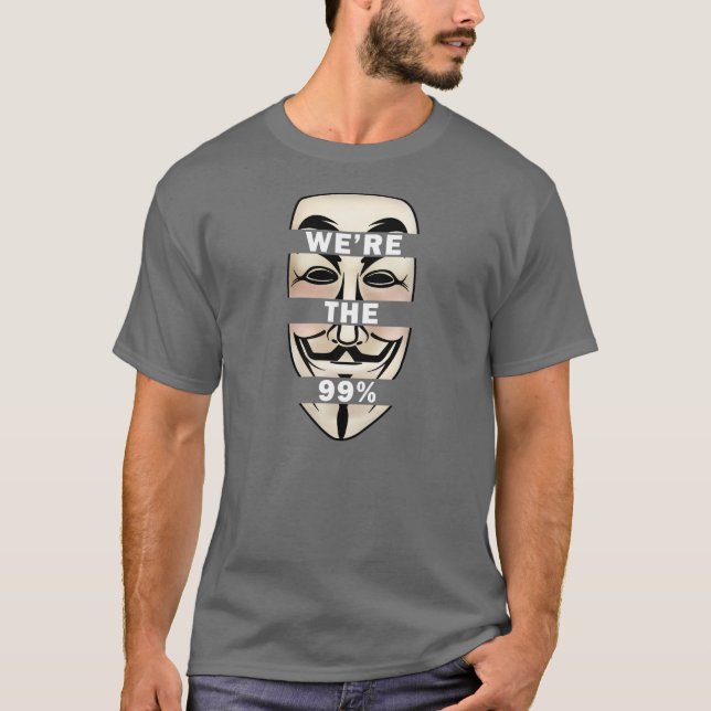 UPPTA WALLSTREET: Anonymt är VI 99%na! Tröja (Framsida)