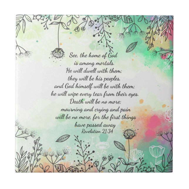 Upptäck 21:34 kakelplatta (Framsidan)