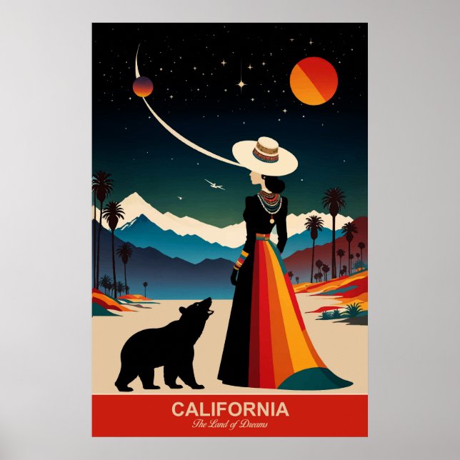 Upptäck Allure of California Travel Poster (Framsidan)