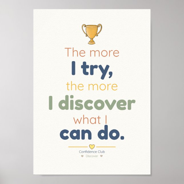 Upptäck | Barnbekräftelseaffisch Poster (Framsidan)