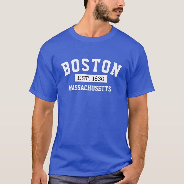 Upptäck Boston Magic: Massachusetts Boston City T Shirt (Framsida)