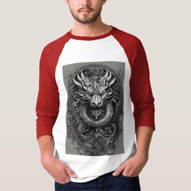 "Upptäck branden inom: Dragvagns Tattoo T-Shirts" T Shirt (Framsida)