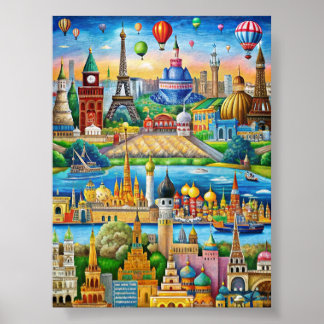 Upptäck den kulturella mångfaldens skönhet poster