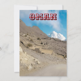 Upptäck den tåliga skönheten i Omans ökenland Julkort
