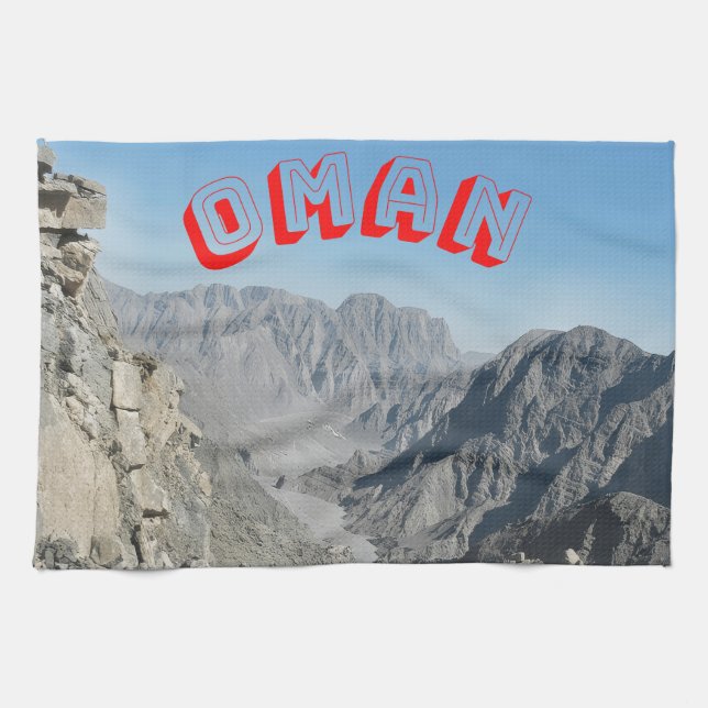 Upptäck den tåliga skönheten i Omans öknen Kökshandduk (Horisontell)