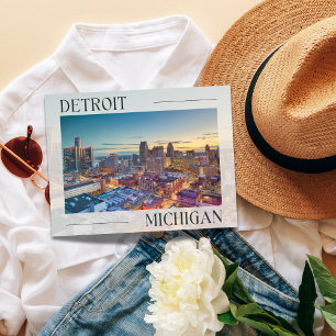 Upptäck den vibranta andan i Detroit, Michigan Vykort