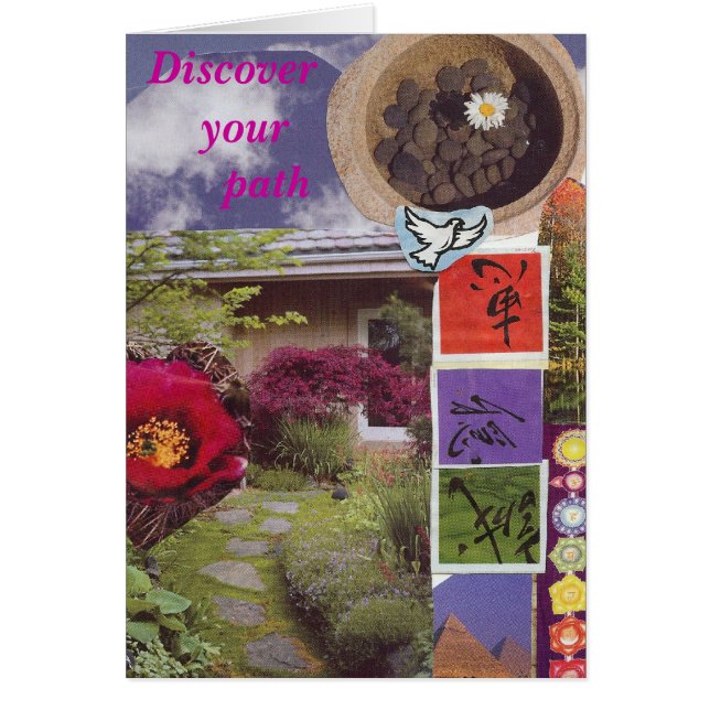Upptäck din väg hälsningskort (Framsidan)