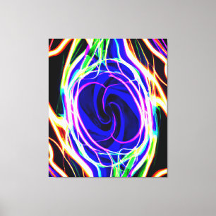 Upptäck ditt space med Neon Mönster Canvastryck