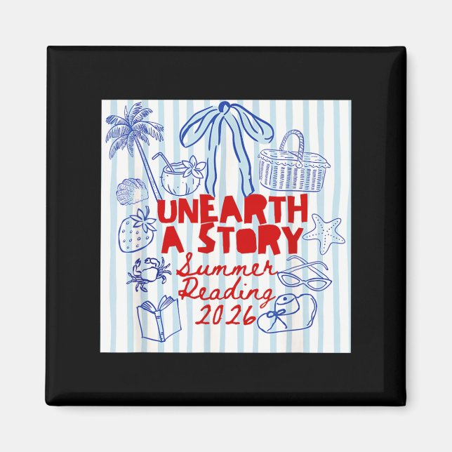 Upptäck En Berättelse Sommarläsning 2026 Lärare Magnet (Framsidan)