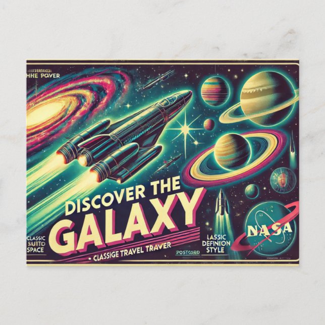 "Upptäck Galaxy" Vykort (Framsida)