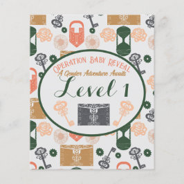 Upptäck Genderna Visa babystöldspel Station Flygblad