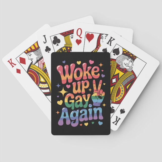 Upptäck igen LGBTQ-Pridet Regbow Casinokort (Baksidan)