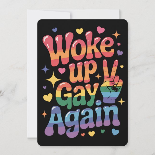 Upptäck igen LGBTQ-Pridet Regbow Inbjudningar (Framsida)