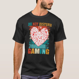 Upptäck inte spel Heart Joystick Retro Spelare T Shirt