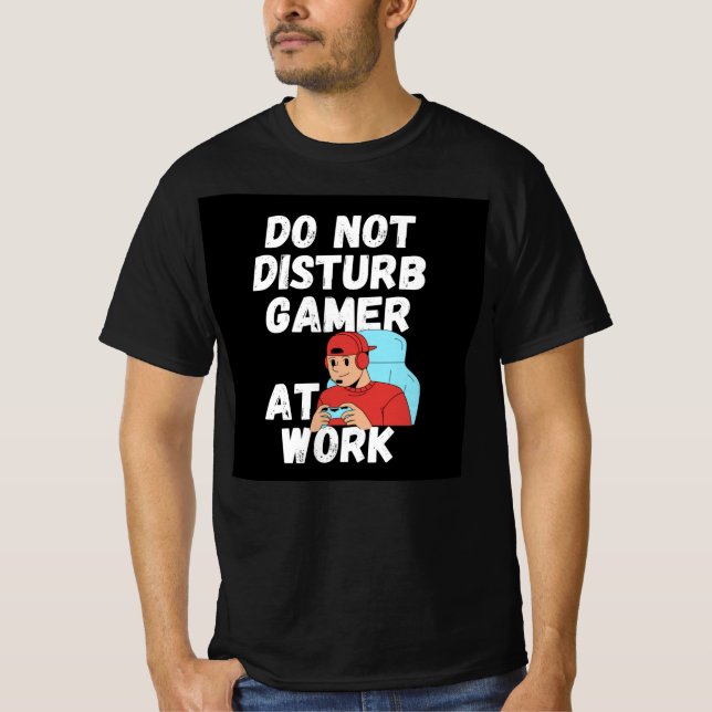 Upptäck inte spelupplevelsen på jobbet t shirt (Framsida)