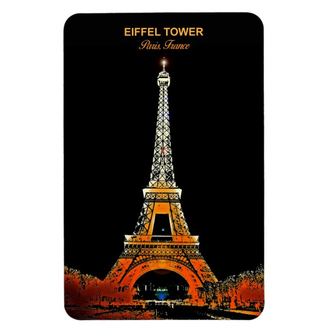 Upptäck Paris överst: Eiffel Torn Flexible Magnet (Vertikal)