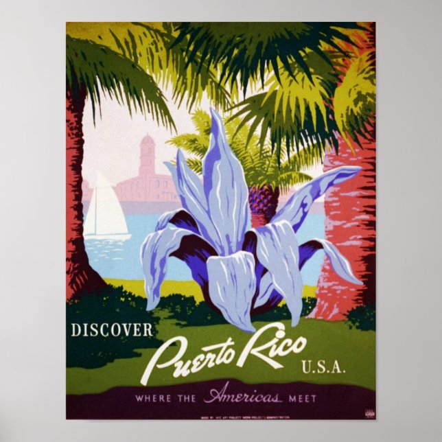 Upptäck Puerto Rico Poster (Framsidan)