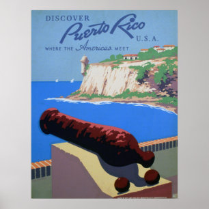 Upptäck Puerto Rico - reseaffisch Poster