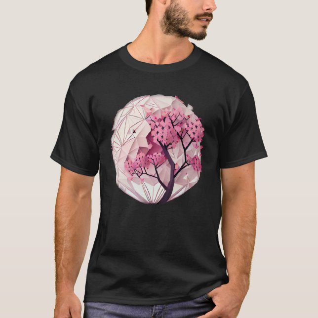 Upptäck Serenity of Vår med en Cherry Blos T Shirt (Framsida)