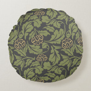 Upptäck skönheten hos vintage blomster motiv rund kudde