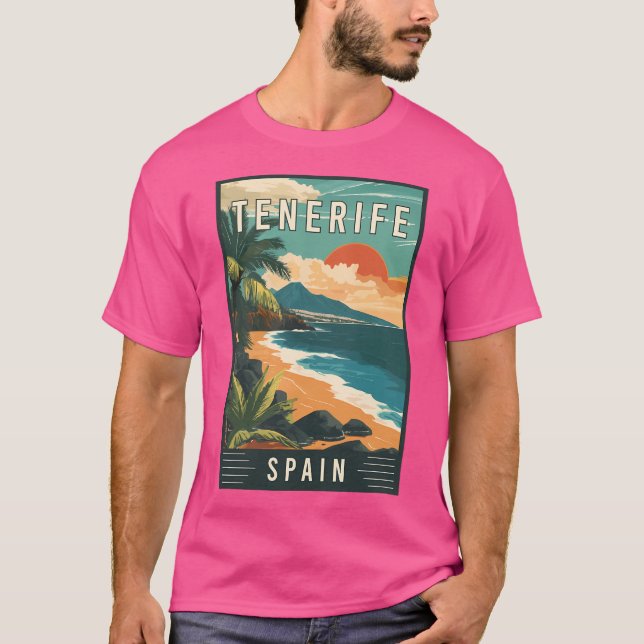 Upptäck stenning på Kanarieöarna och Teneriffa i S T Shirt (Framsida)