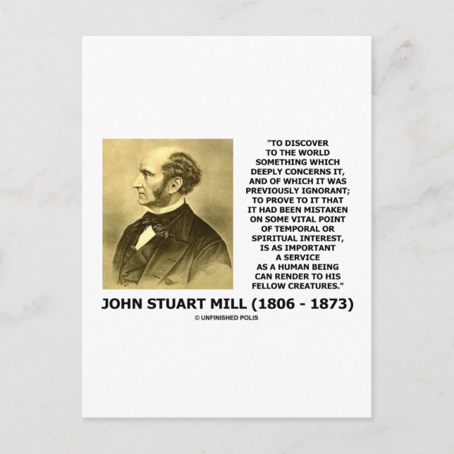 Upptäck till World Service Human Quote Vykort (Framsida)